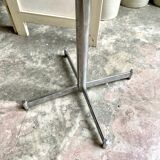 Space Age coat rack 8 hooks in chromed metal and brown bakelite