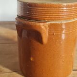 Pair of stoneware grease pots