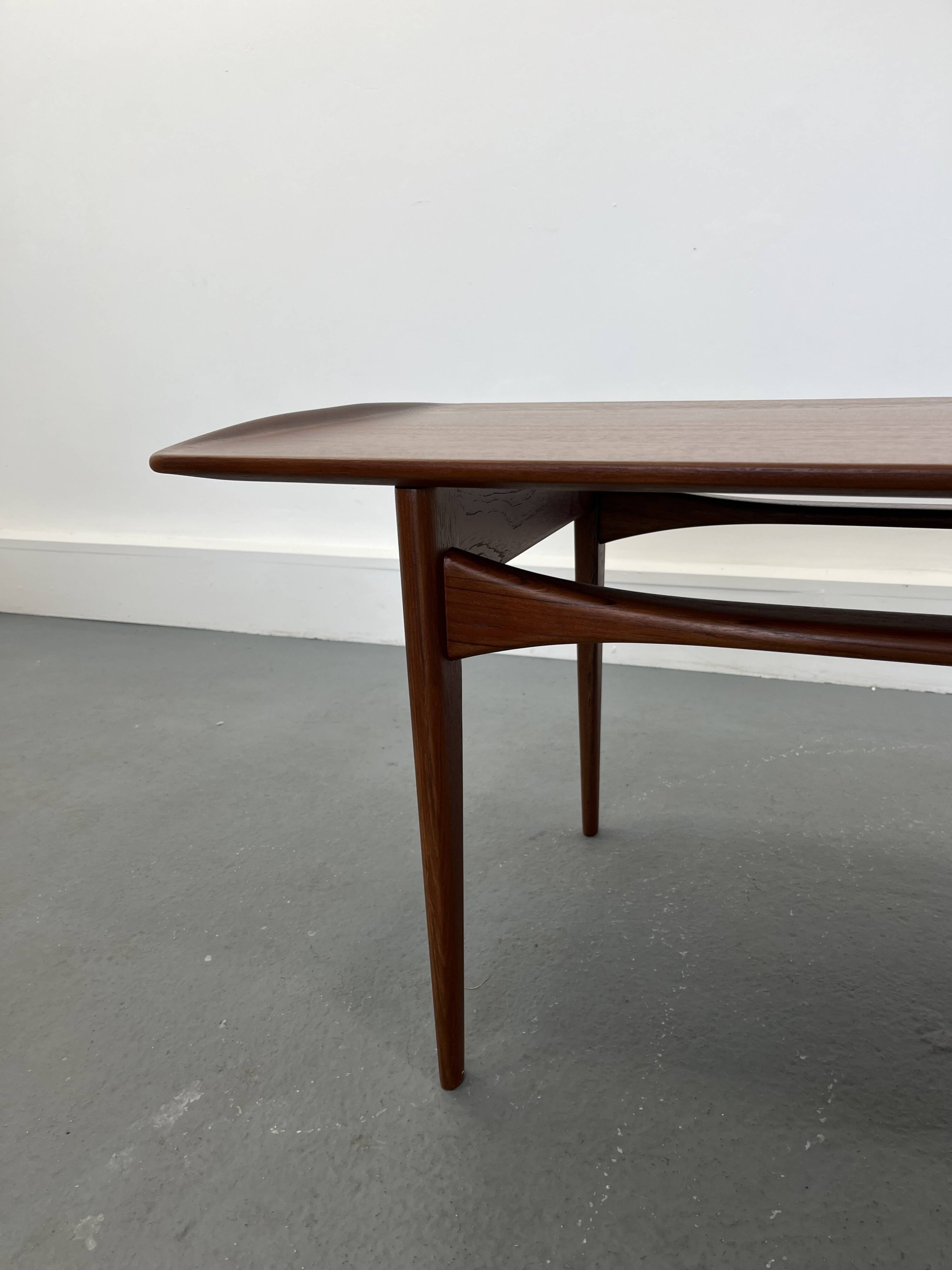Teak Coffee Table by Tove and Edvard Kindt-Larsen for France & Son, Denmark, 1960s