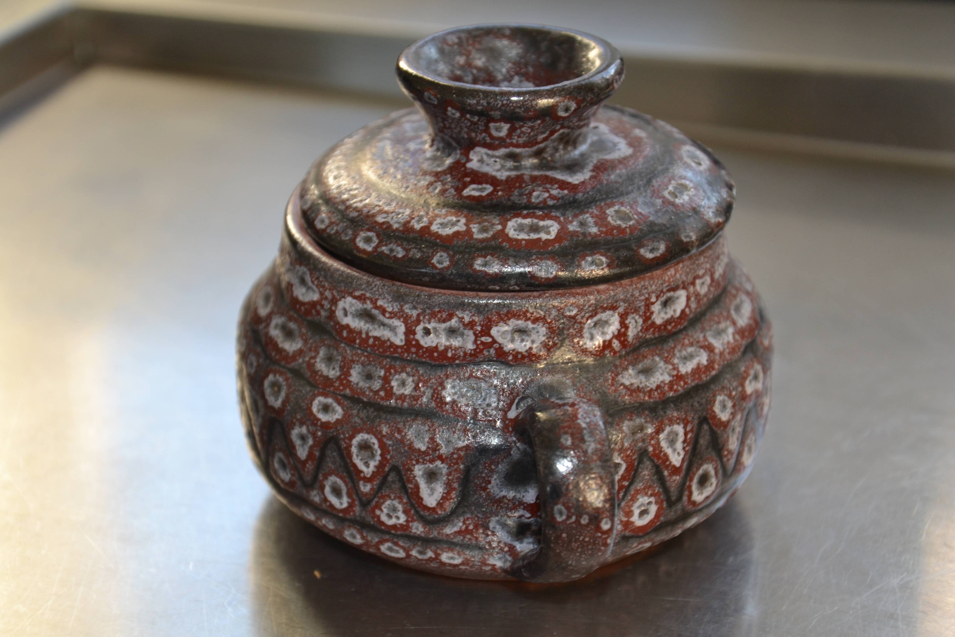 Ceramic pot with lid by Jean Austruy Vallauris
