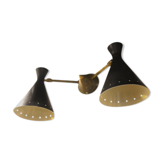 Wall light double black cone