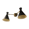 Wall light double black cone