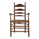 Antique wooden armchair with cane seat, France ca. 1900