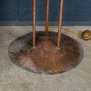 Vintage 20thc italian brass floral floor lamp c.1970