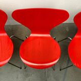 Model 3107 chairs by Arne Jacobsen for Fritz Hansen, Denmark, 1997, Set of 4