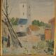 Original Oil on Canvas – “Village” (Attributed to H. Benneth) – Framed