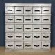 Old light grey workshop drawer cabinet with 25 drawers
