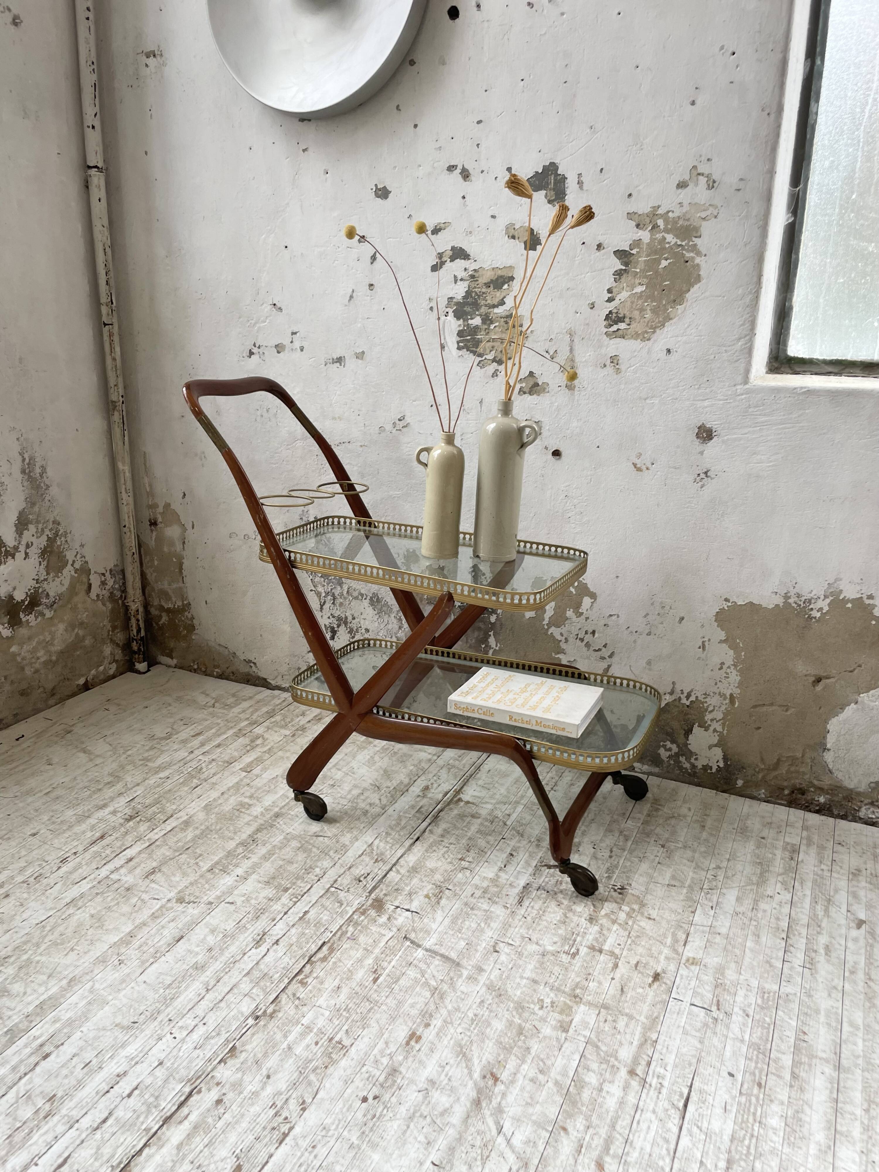 Italian Cesare Lacca style trolley, 1950s