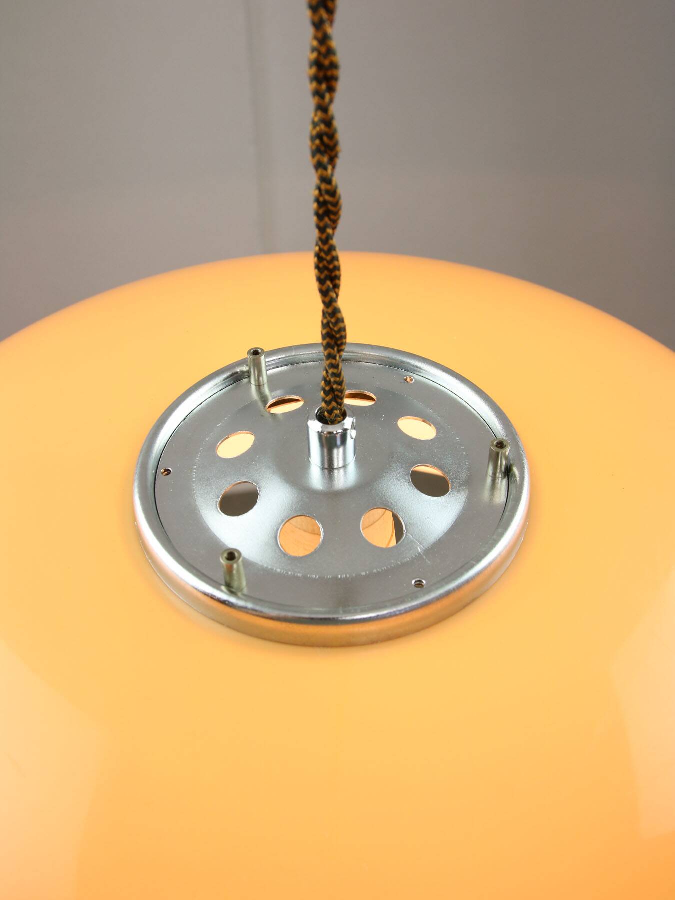 Space Age Brown Pendant Lamp from Guzzini, 1960s