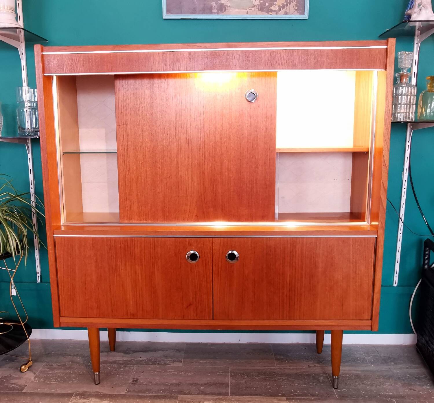 Meuble vitrine en teck