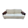 Design sofa 3 places in microfiber and wood