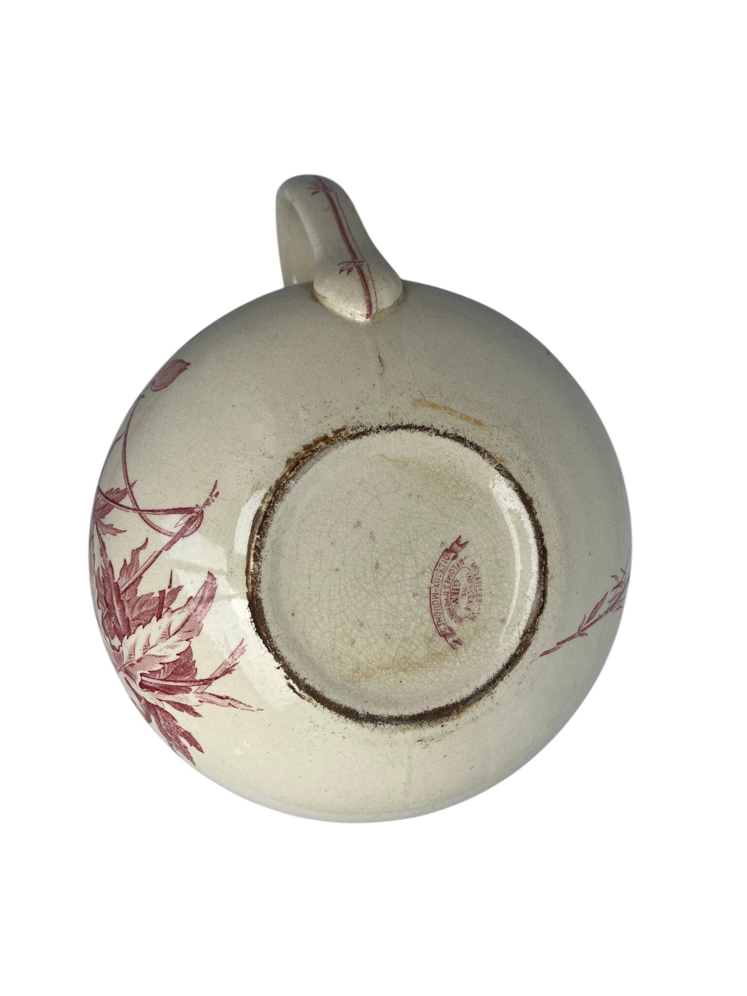 Gien, toilet jug with birds, early 20th century.