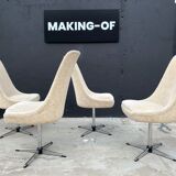 Set of 4 swivel chairs 70s