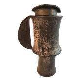 Italian brutalist lidded bronze jug by Lorenzo Burchiellaro, 1960s