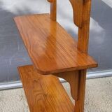 3-shelf oak wall shelf