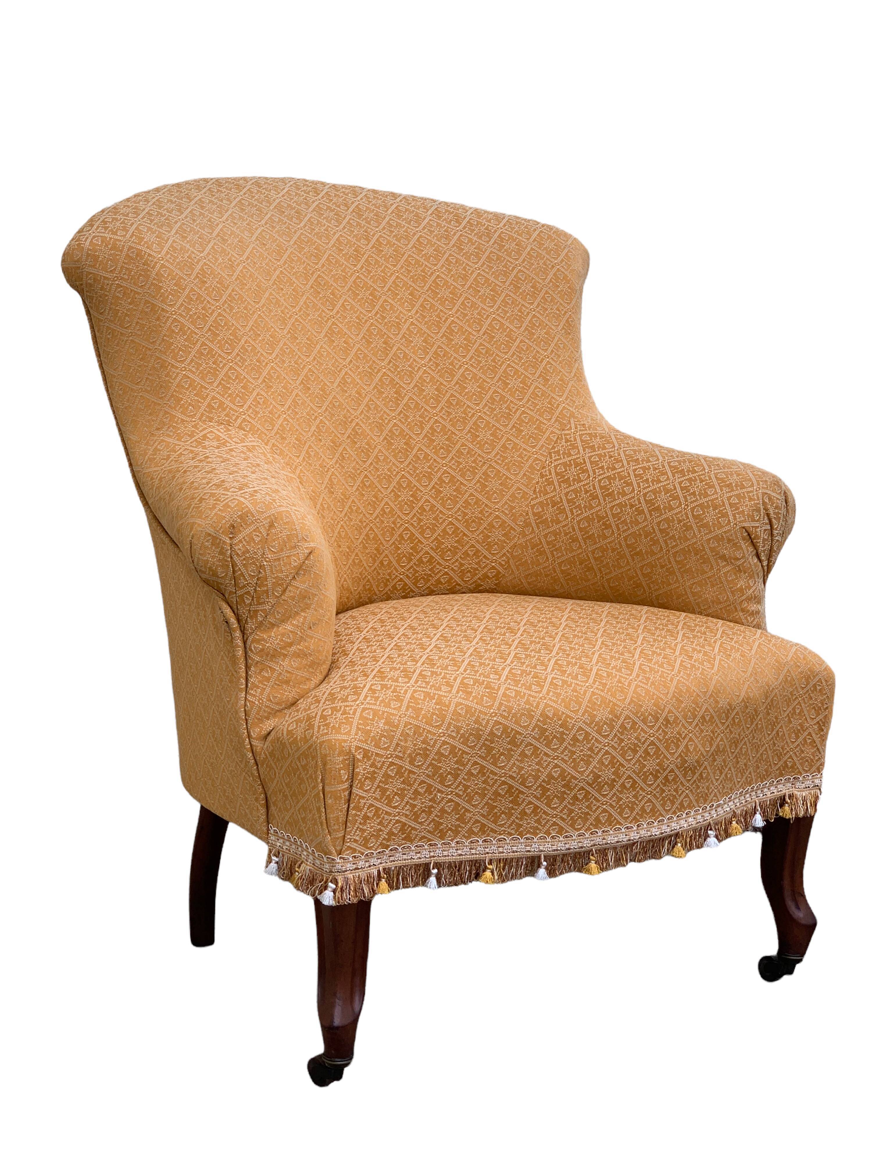 Toad armchair style Napoleon III fringe pompoms