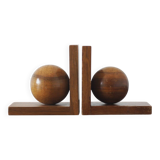 Serre-livres en bois du milieu du siècle, années 1950, lot de 2