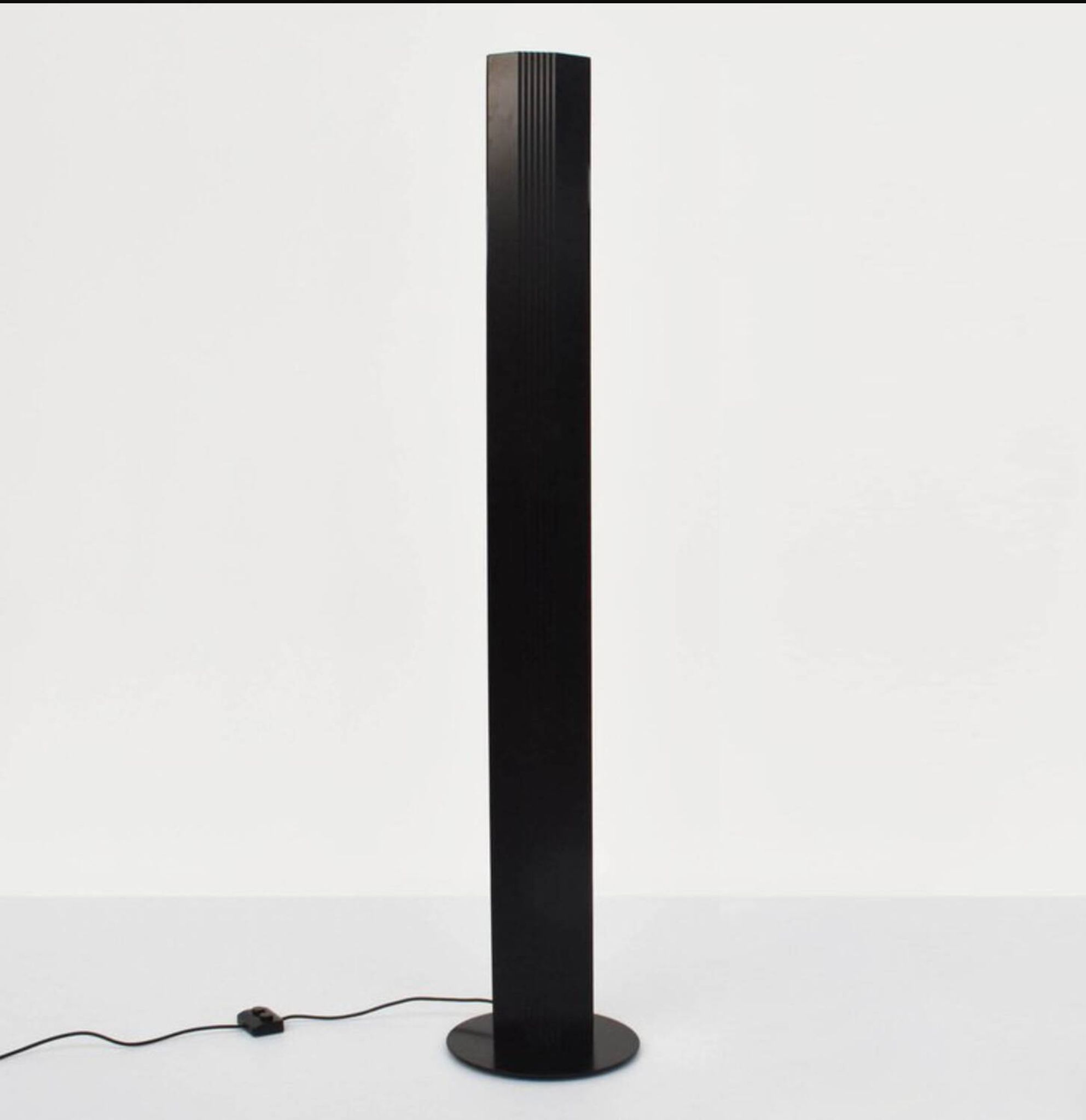 Black Metal Light Fixtures by Alessandro Mendini, Italy, 1980, by Alessandro Mendini and Ettore Sottsa