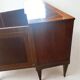 Satin wood sideboard, brass fittings — Mid-Century