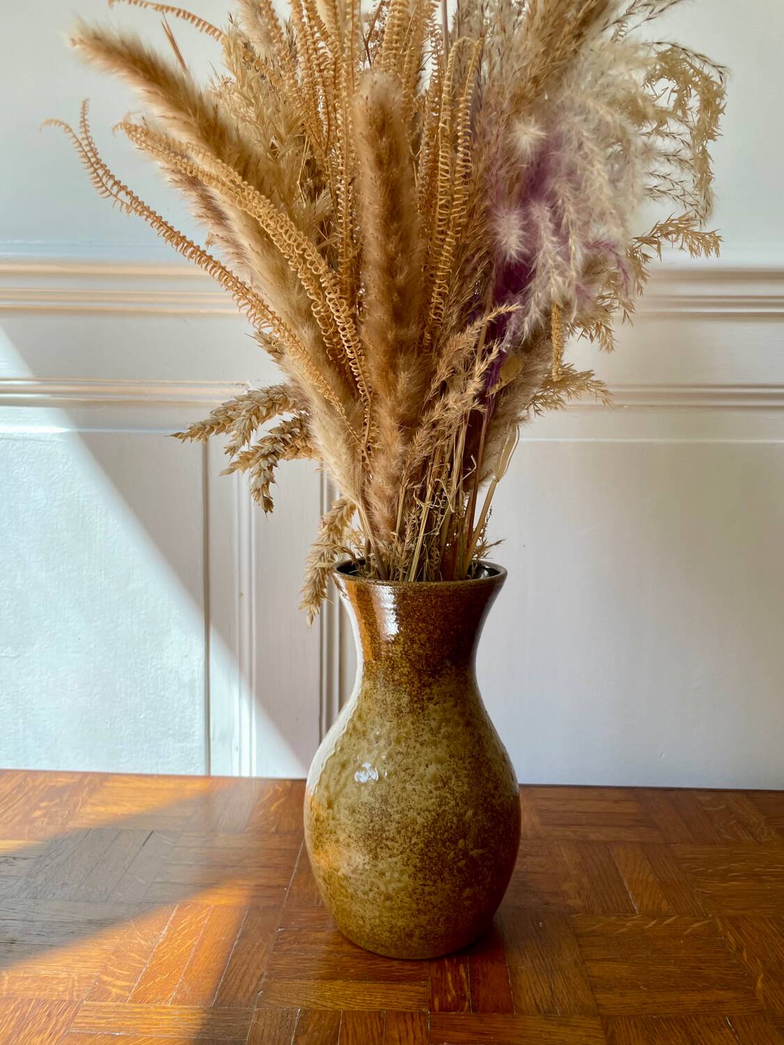 Glazed stoneware vase