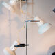 Floor lamp with 3 white adjustable spots, 1970-80