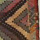 Large Vintage Turkish Kilim Rug 280x215 cm Wool Jajim Kelim