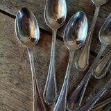 10 spoons ercuis trianon silver metal