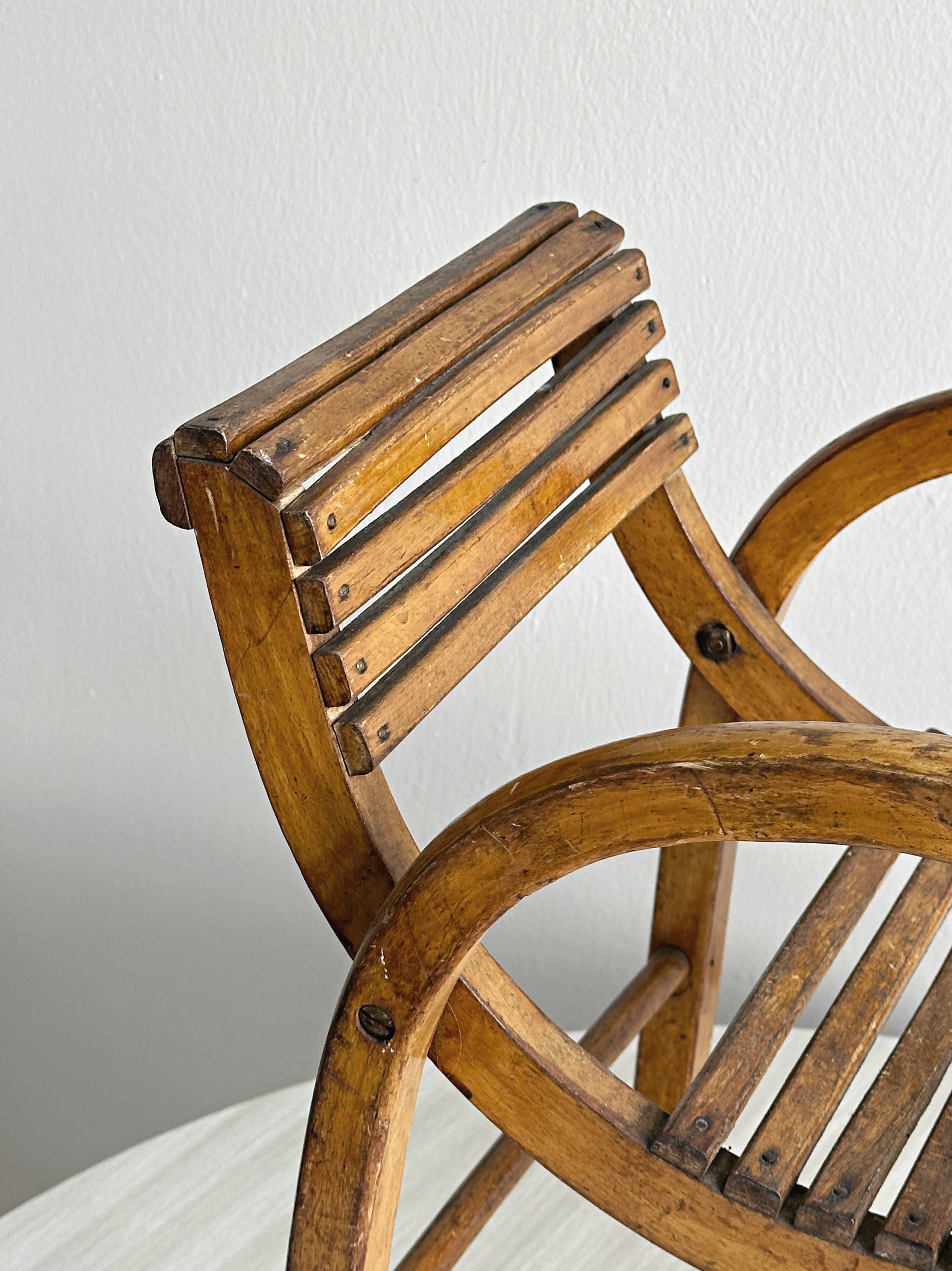 Small antique wooden chair handmade