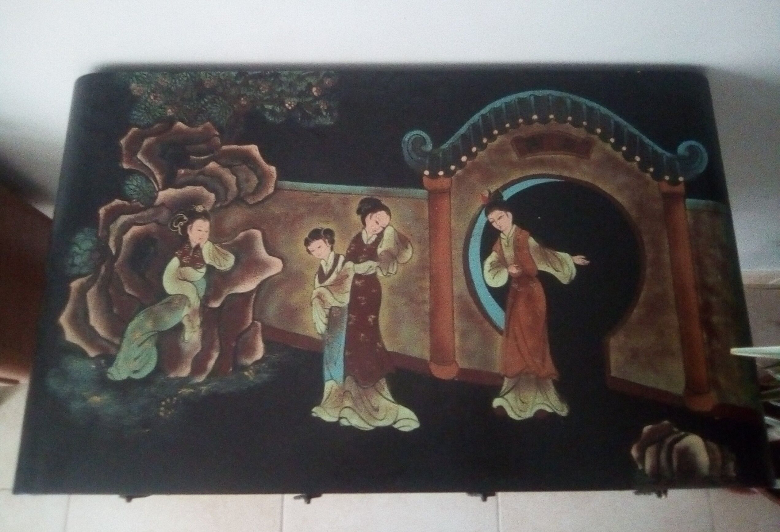 Furniture with an ancient Asian apothecary drawer