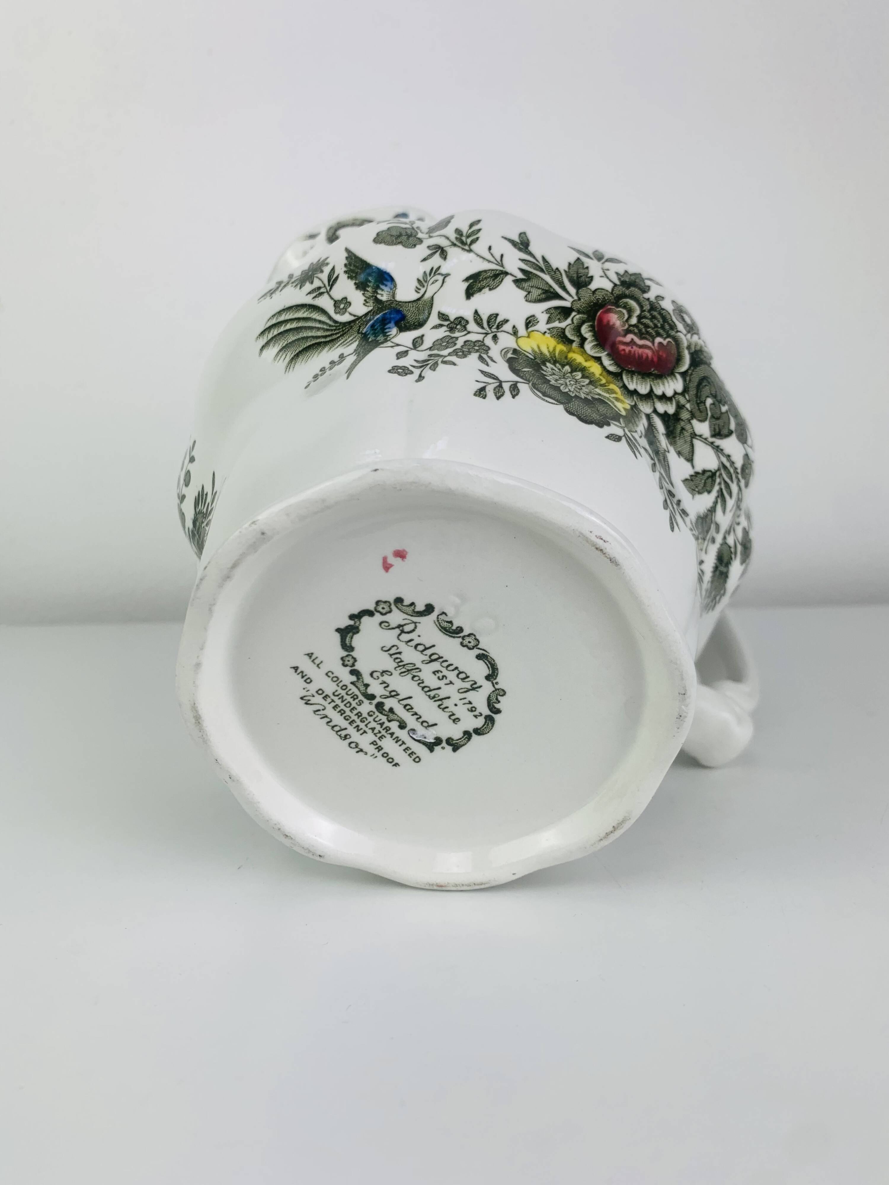 Windsor model jug or carafe by Ridgway Staffordshire English earthenware.