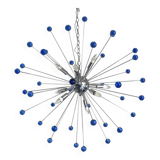 Contemporary blue “star” murano glass sputnik chandelier