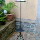 VINTAGE FLOOR LAMP 1960 PURPLE AND GREEN LAMPSHADE