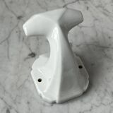 White porcelain coat hooks