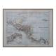 Central America, old map 1887 – Vintage geographical map.