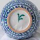 Fajalauza ceramic table lamp with hand-woven shade, Granada, Spain.