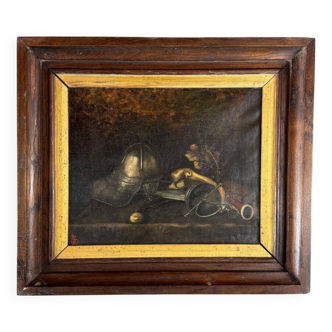 Still Life With Helmet And Antique Objects 19th Century