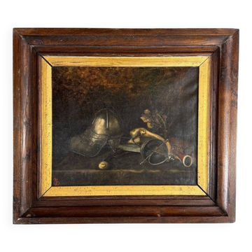 Still Life With Helmet And Antique Objects 19th Century