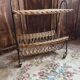 Vintage 1960s rattan magazine rack