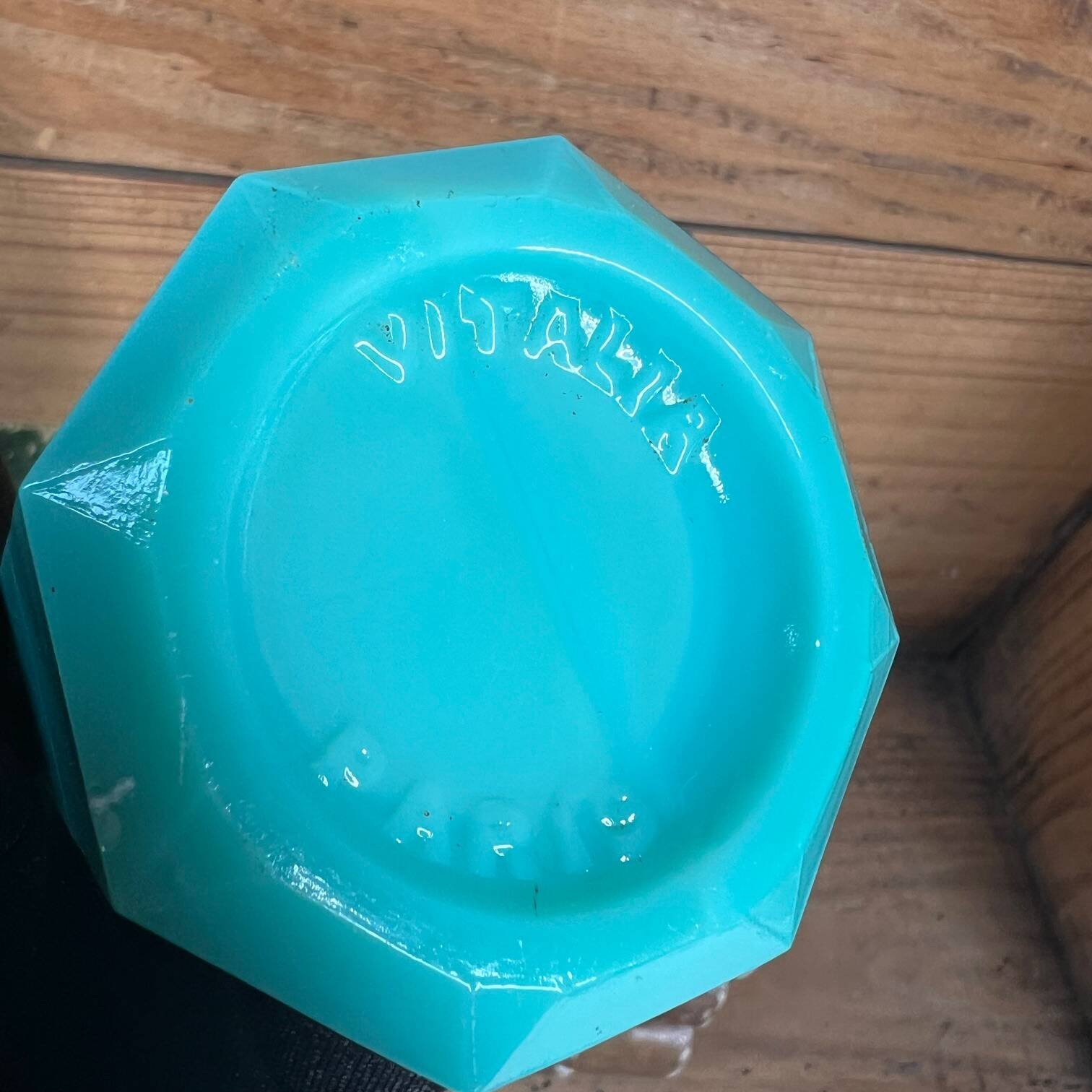 Flacon bleu “Vitalia” en céramique