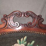 Stamped voltaire armchair