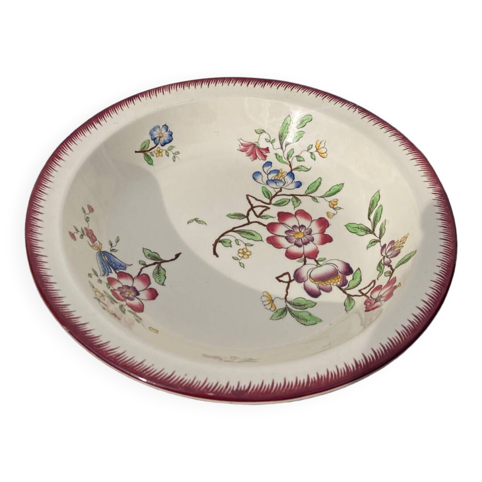 19th century porcelain salad bowl Old Strasbourg