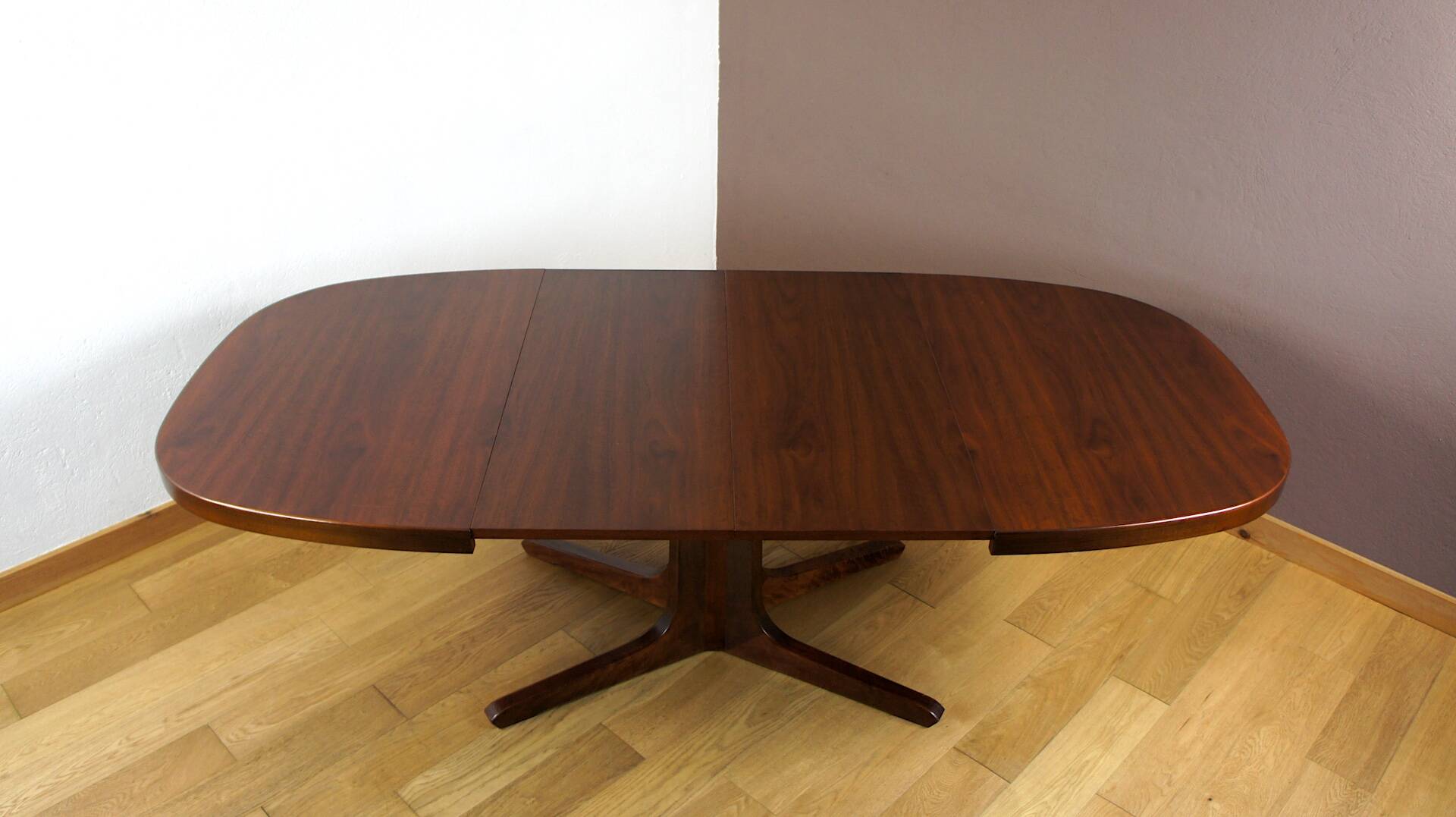 Table Ovale & Pied Central Vintage Année 1960 / 1970