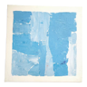 Peinture abstraite bleu 1988