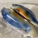 2 fish slip vases