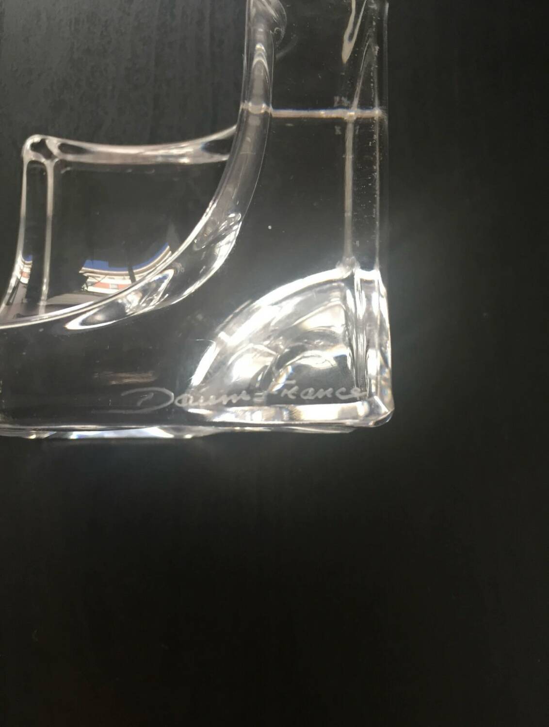 Beau cendrier cristal daum de la cubic collection