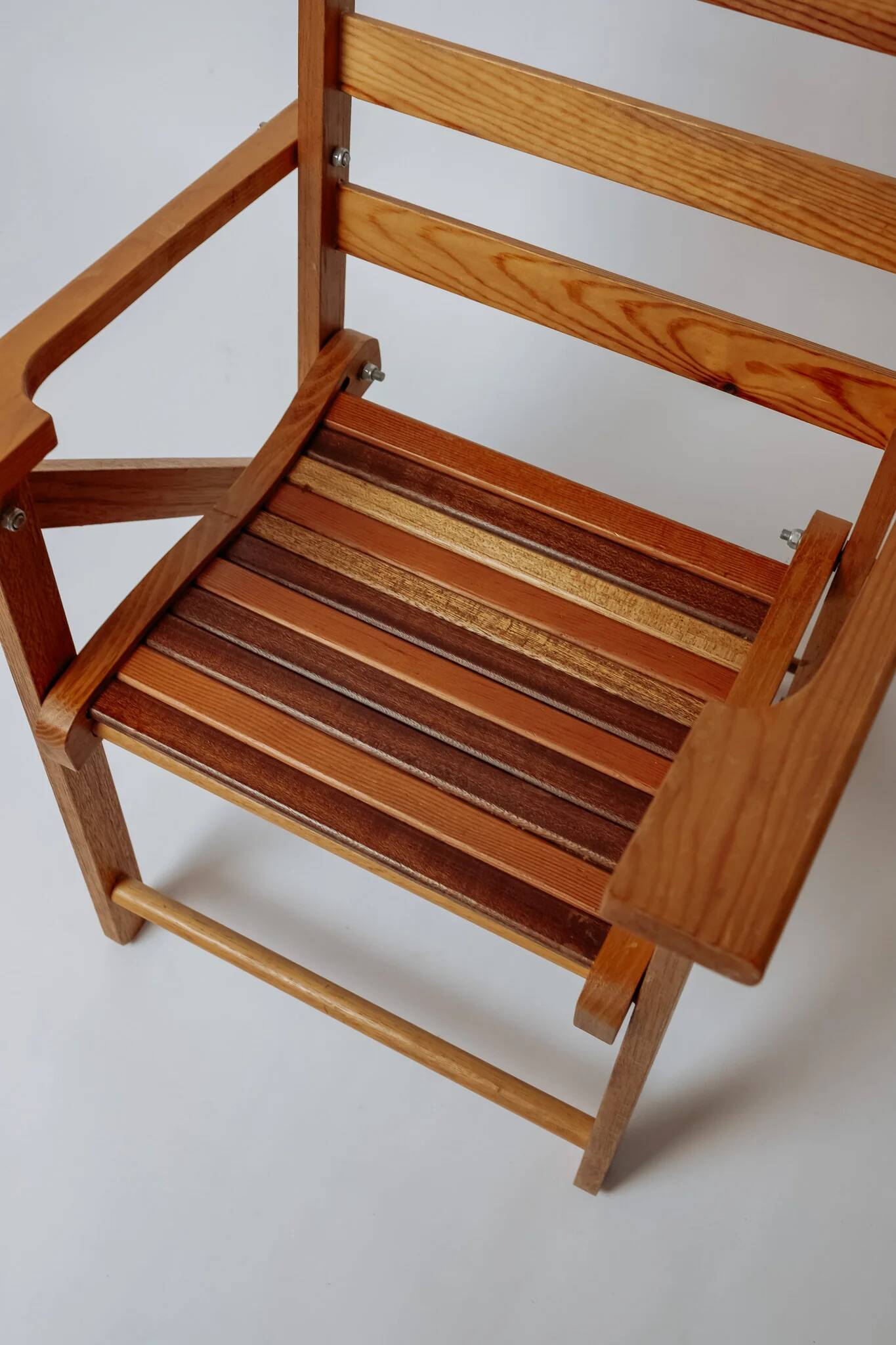 Vintage folding teak chair for children
