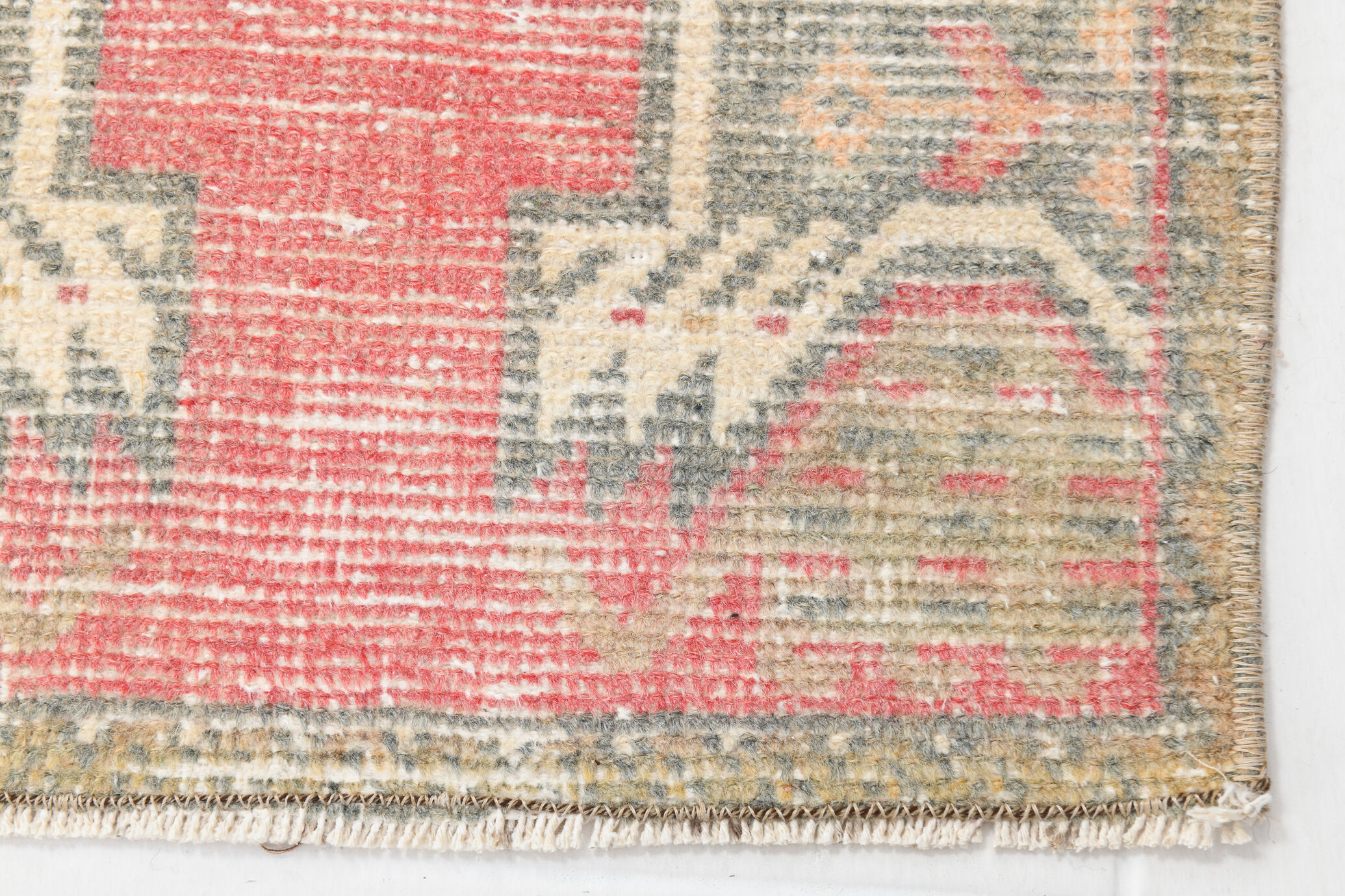Red vintage door mat rug