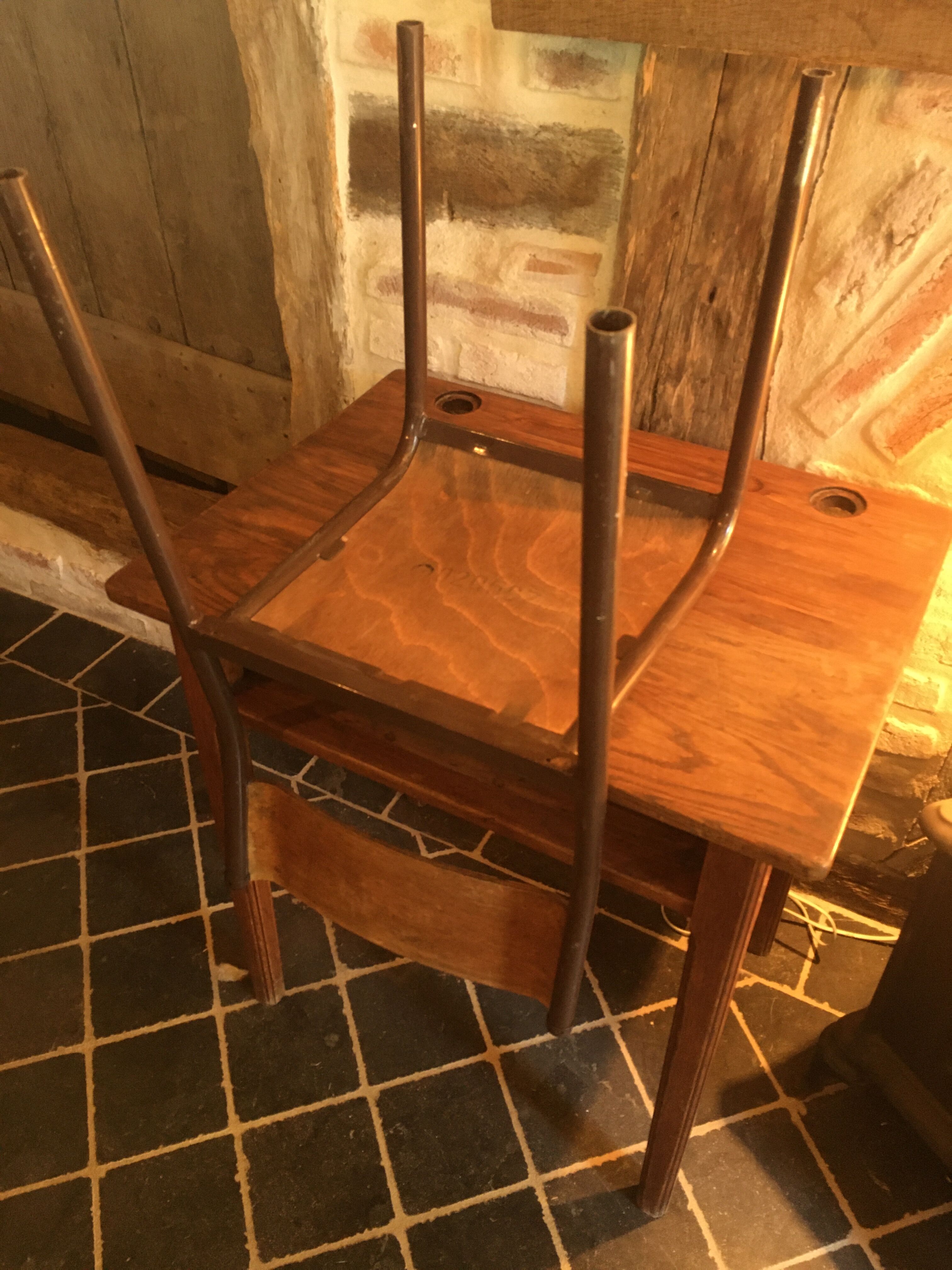 Schoolboy desk and his chair