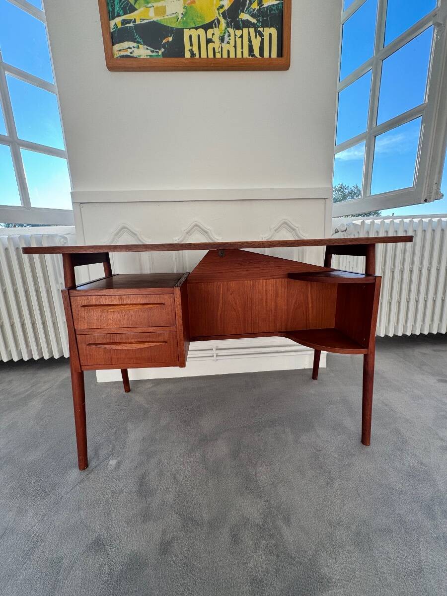 Teak desk by Gunnar Nielsen Tibergaard for Tibergaard, Denmark, 1960s