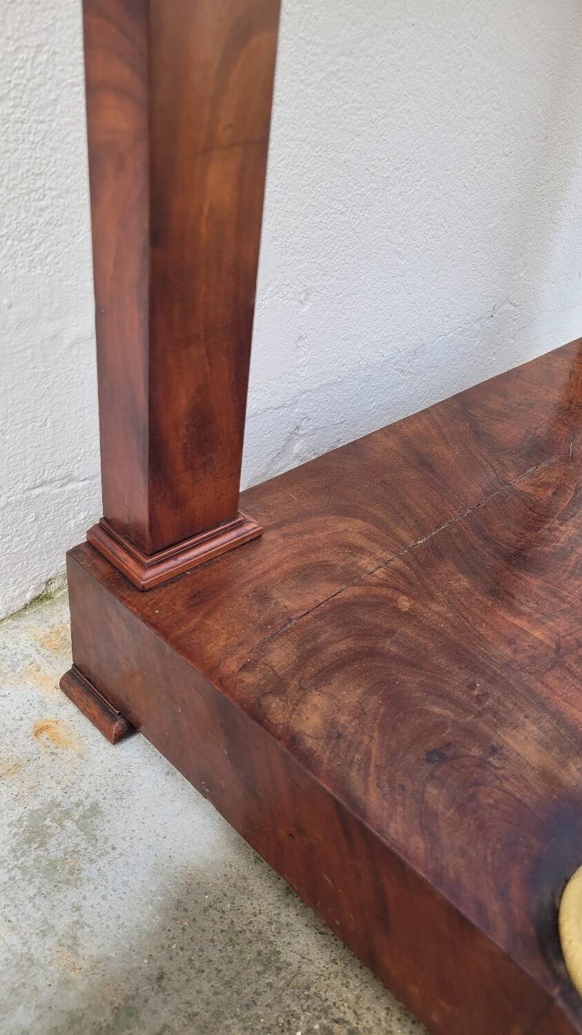 Console Empire en acajou et bronze, XIXème